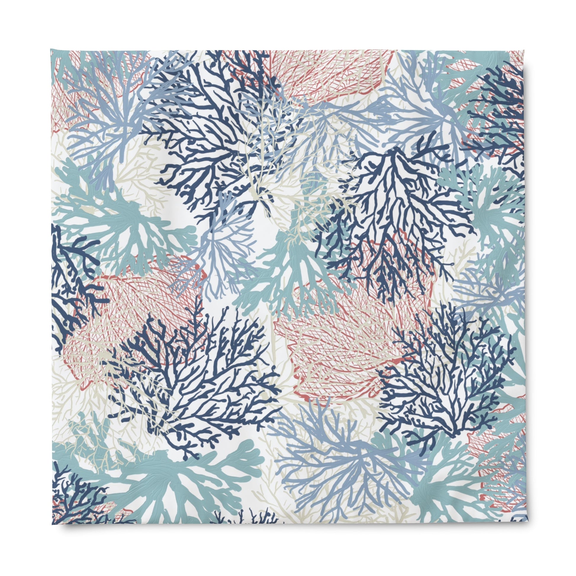 Coral Duvet Cover - Blue Cava