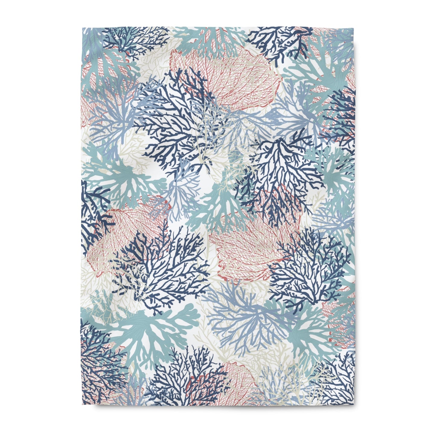 Coral Duvet Cover - Blue Cava