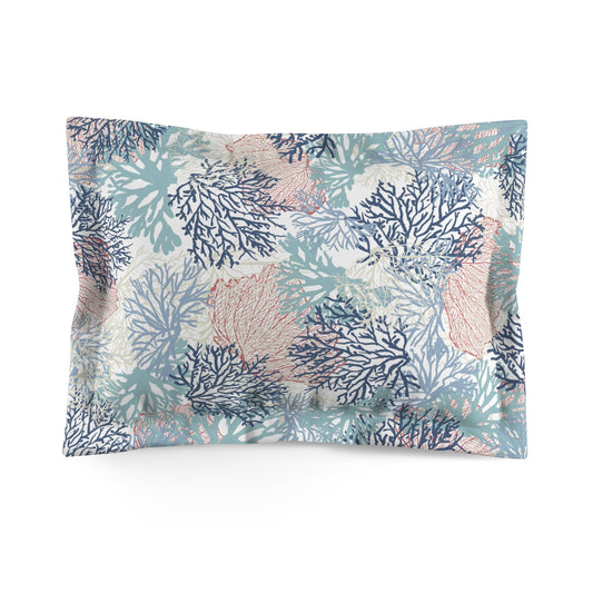 Coral Microfiber Pillow Sham - Blue Cava