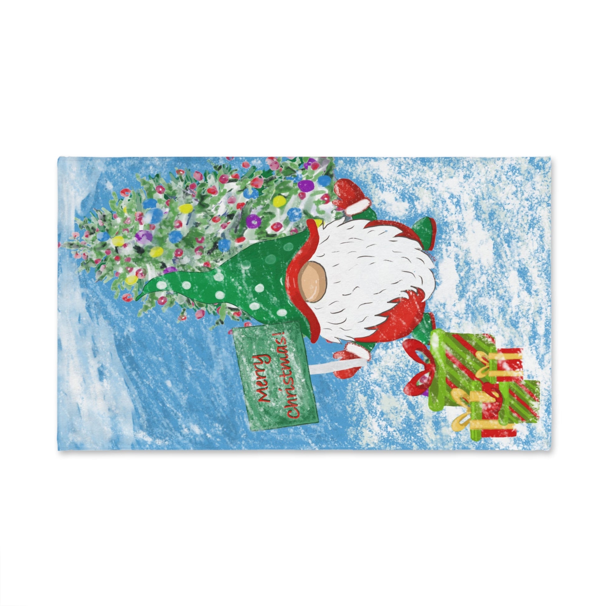 Cringle Christmas Towel (Poly/Cotton) - Blue Cava