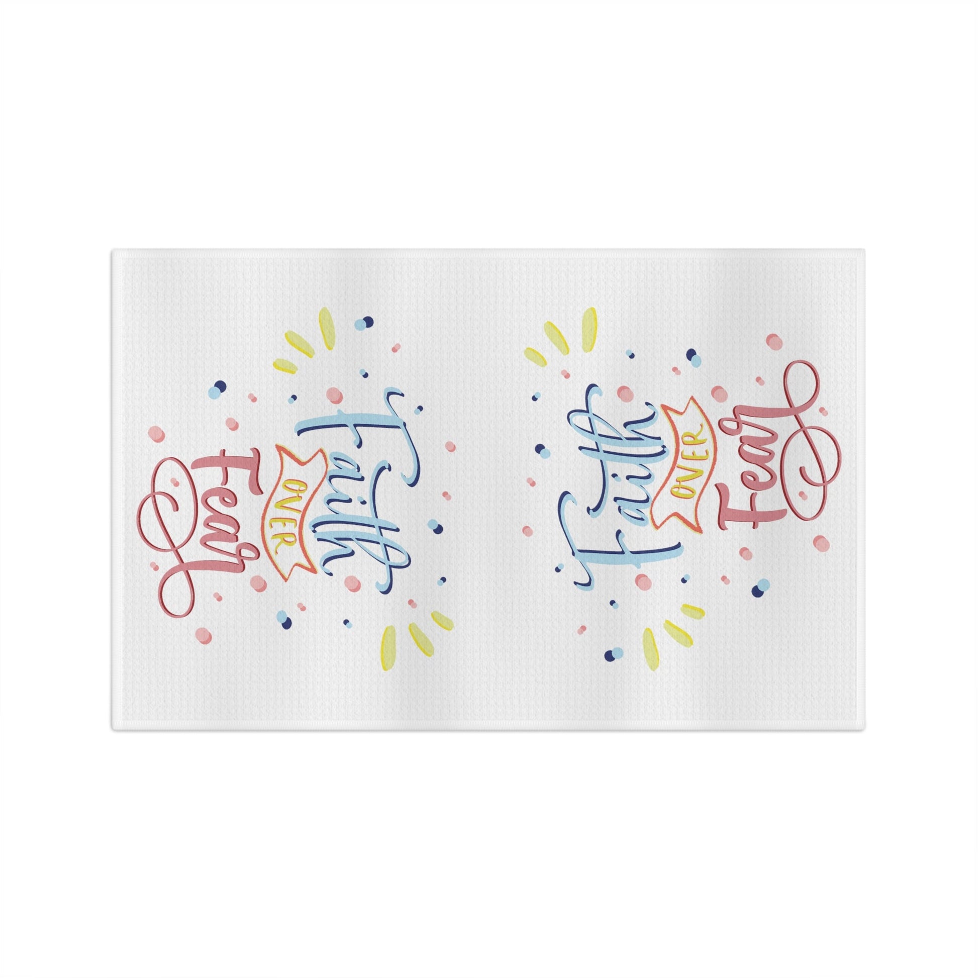 Faith Over Fear Microfiber Waffle Towel - Blue Cava