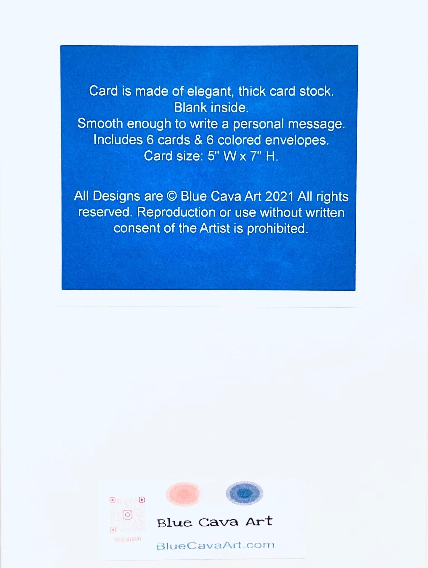 “Fala” Greeting Card - Blue Cava