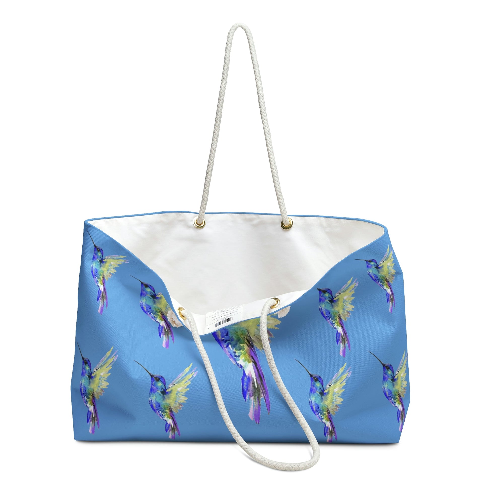 “Flossie” Hummingbird Weekender Bag - Blue Cava