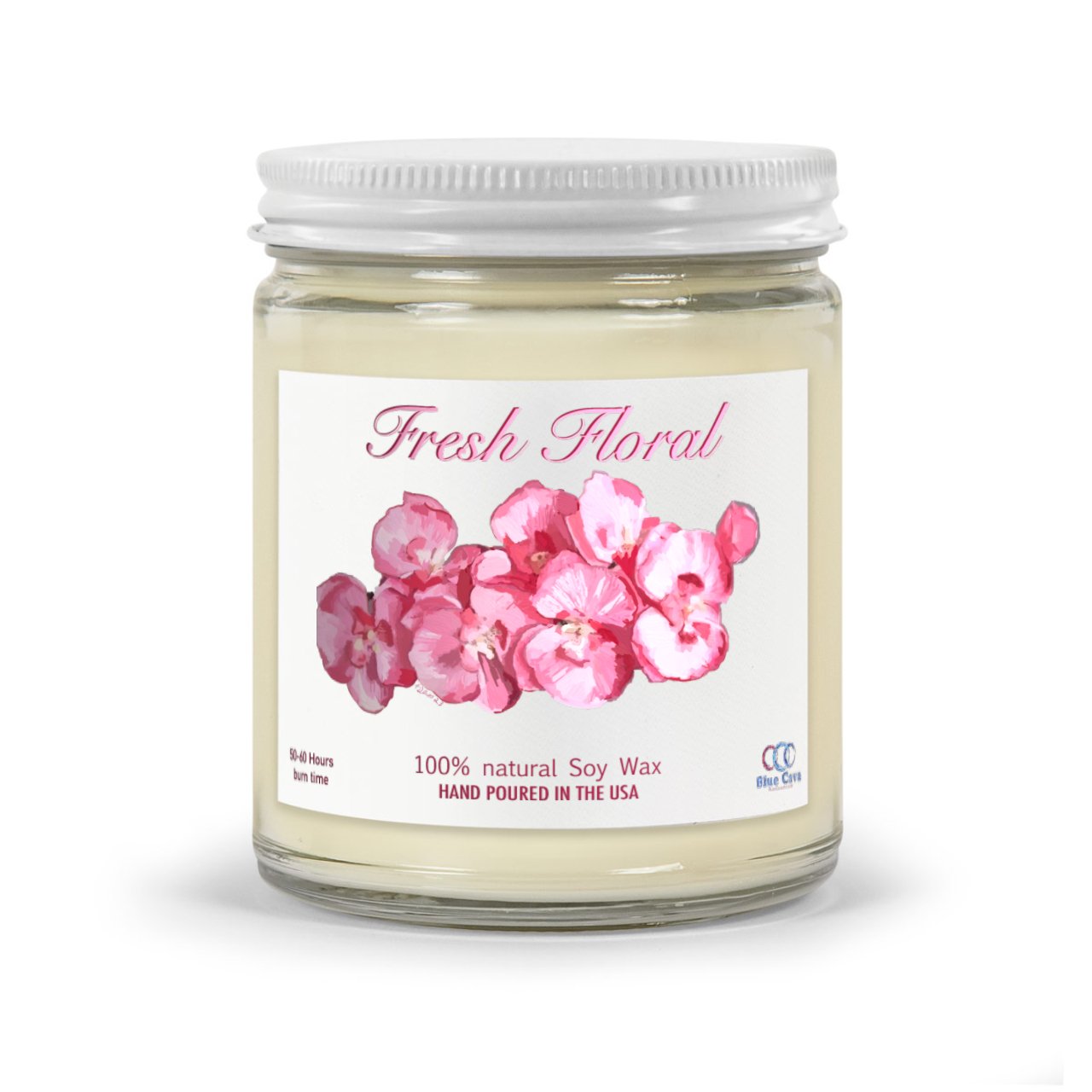 Fresh Floral 9 oz Soy Candle - Blue Cava