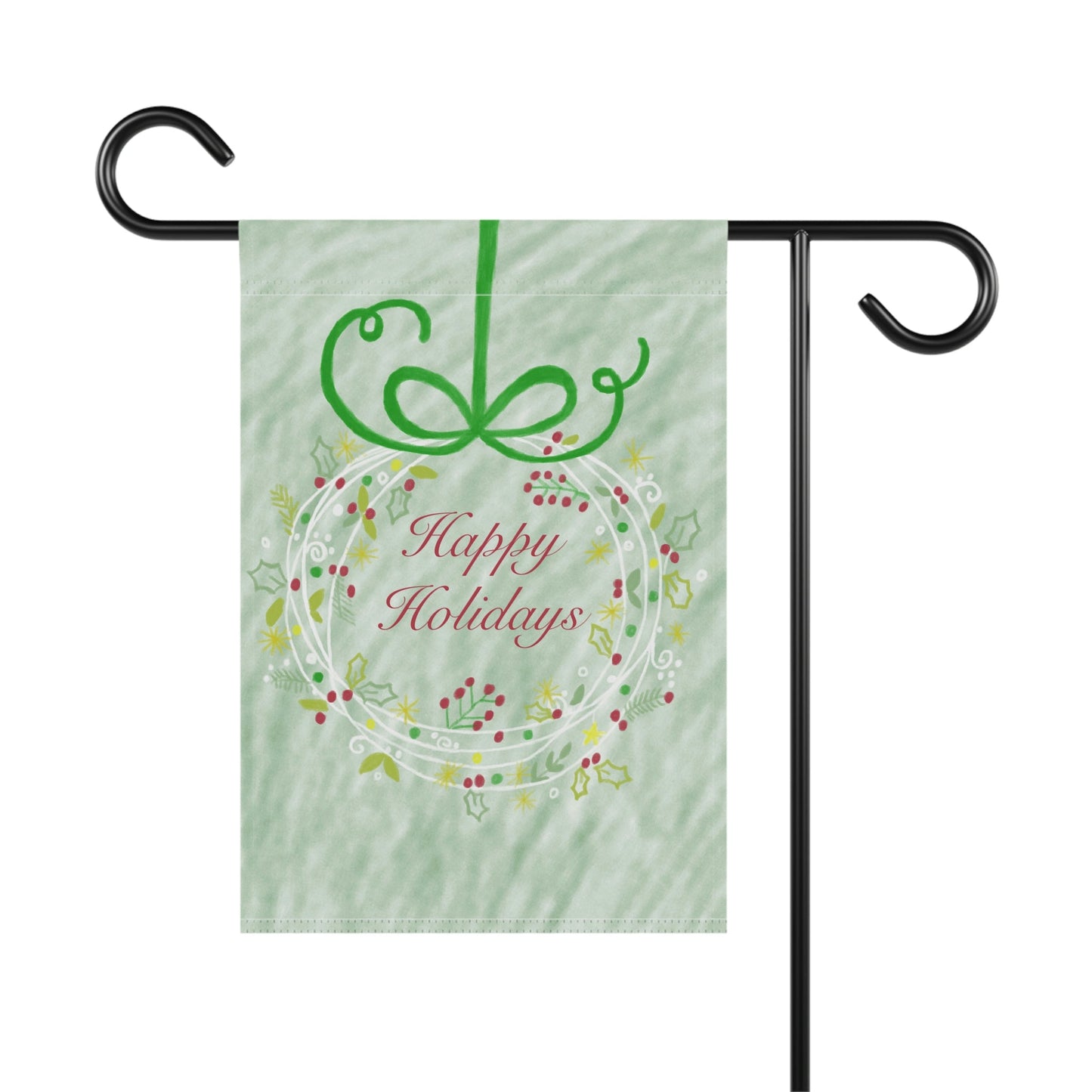 Happy Holidays Garden Flag - Blue Cava