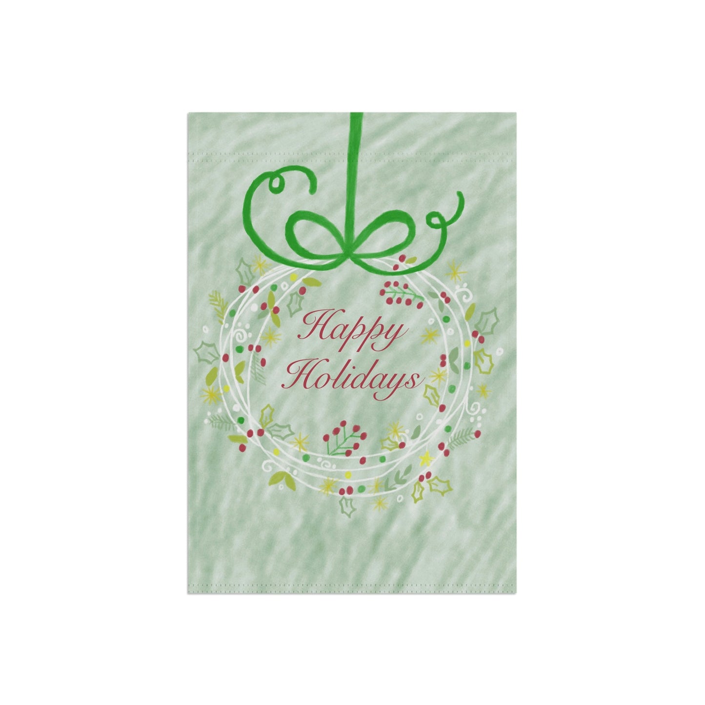 Happy Holidays Garden Flag - Blue Cava