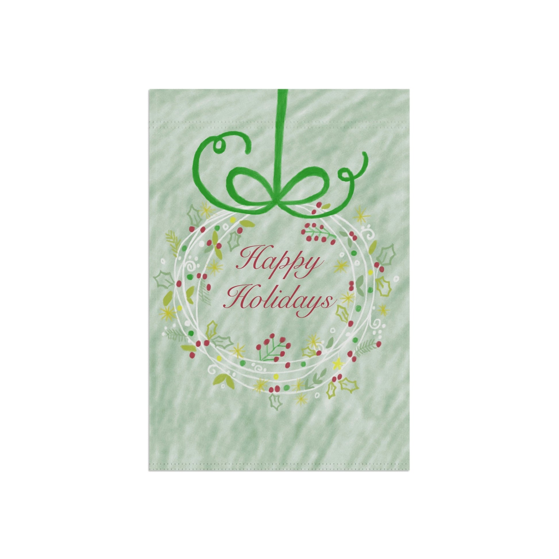 Happy Holidays Garden Flag - Blue Cava
