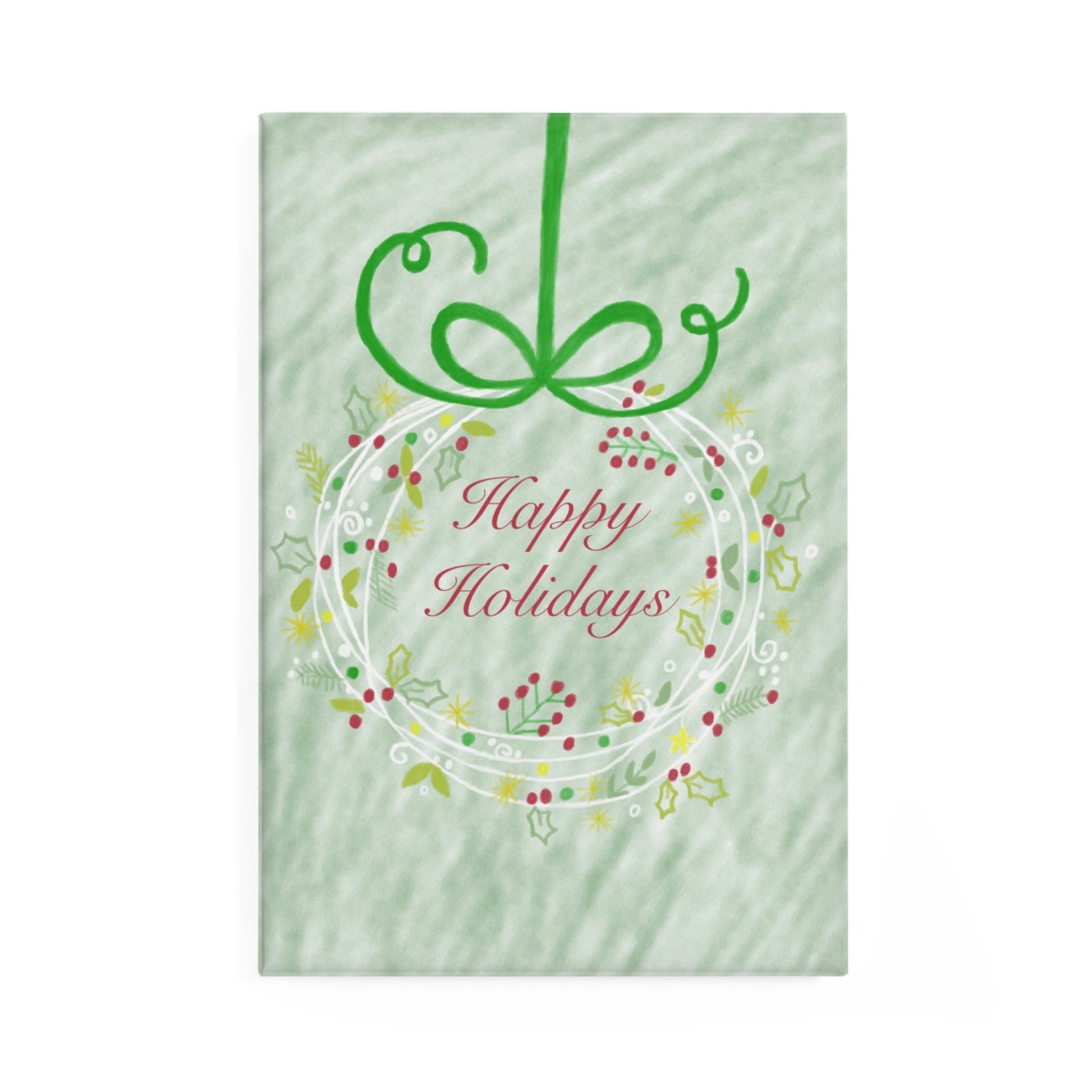 Happy Holidays Magnet, Rectangle (1 & 10 pcs) - Blue Cava