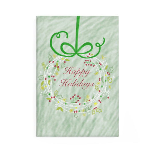Happy Holidays Magnet, Rectangle (1 & 10 pcs) - Blue Cava