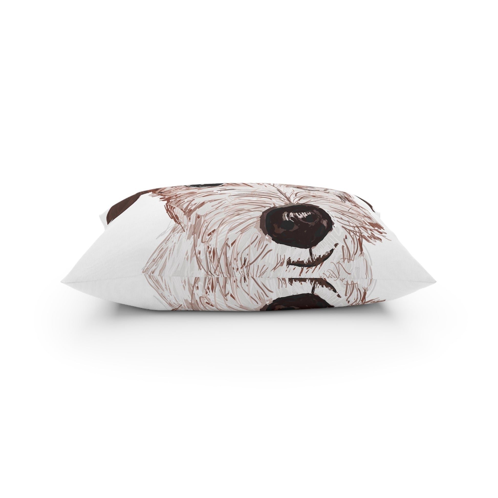 Jack Russell Broadcloth Pillow - Blue Cava