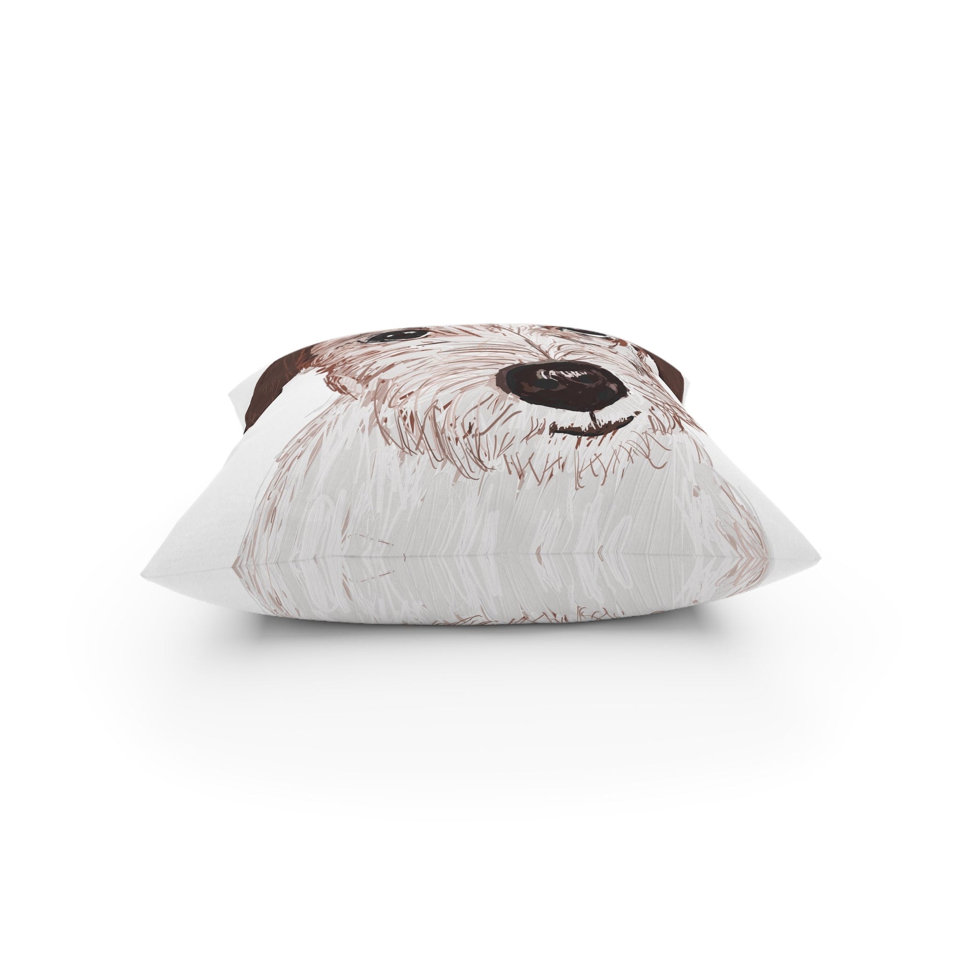 Jack Russell Broadcloth Pillow - Blue Cava