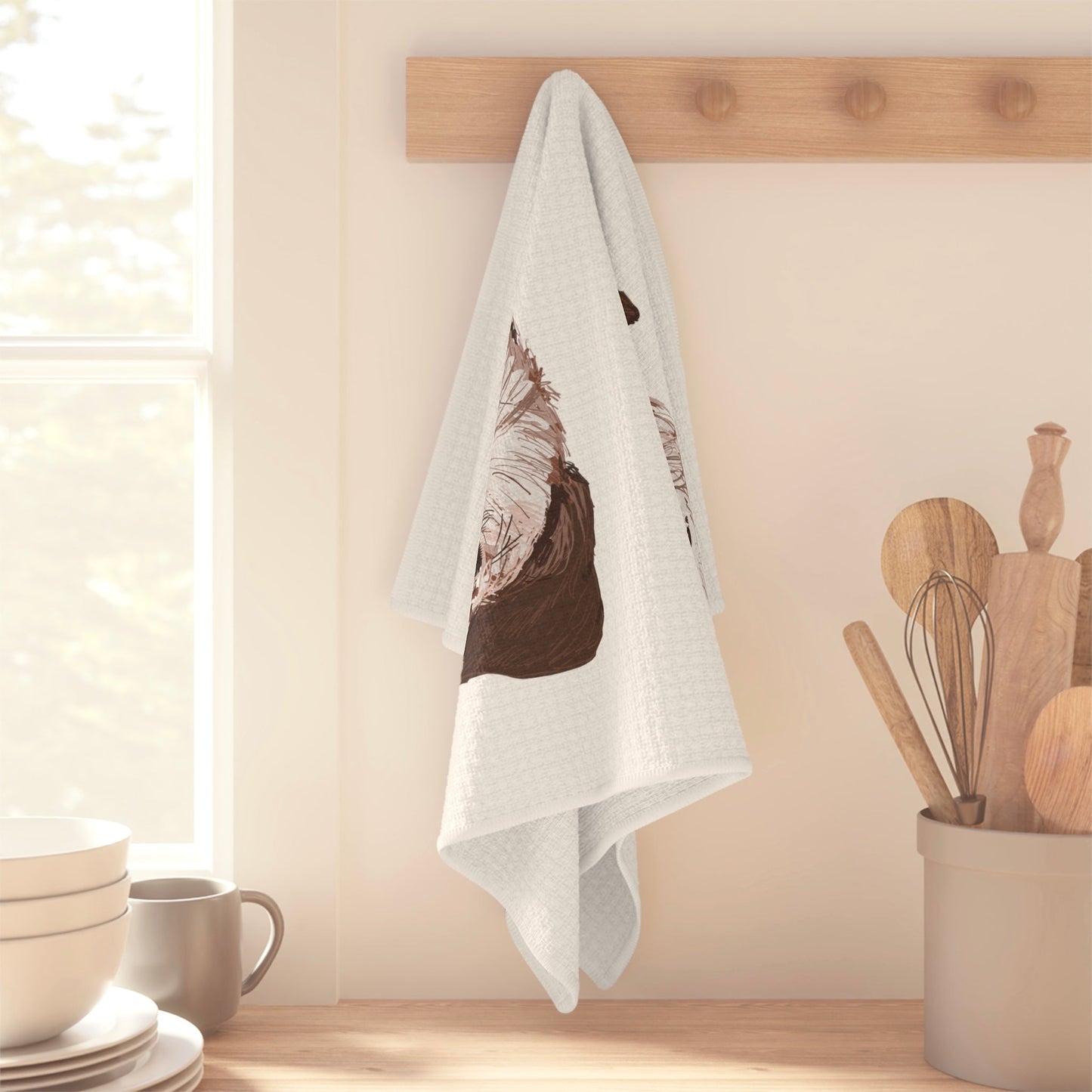Jack Russell Microfiber Waffle Towel - Blue Cava