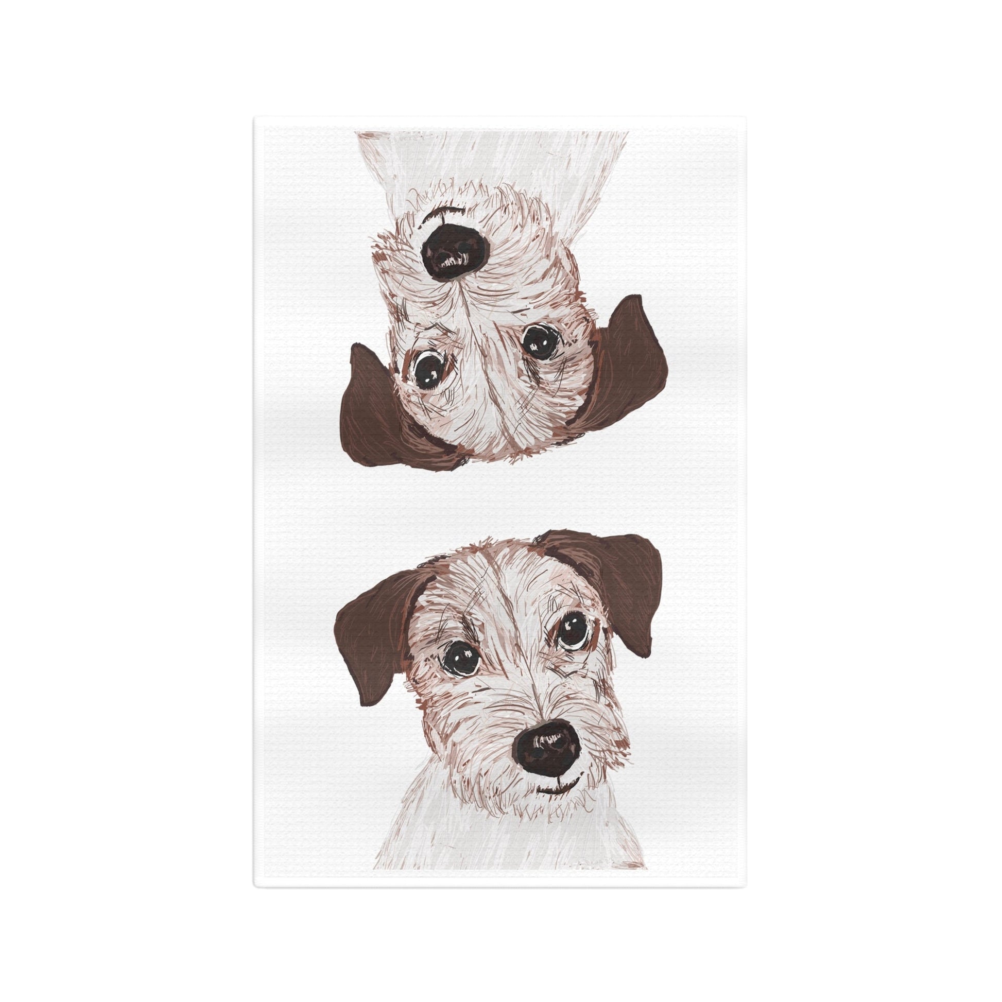 Jack Russell Microfiber Waffle Towel - Blue Cava