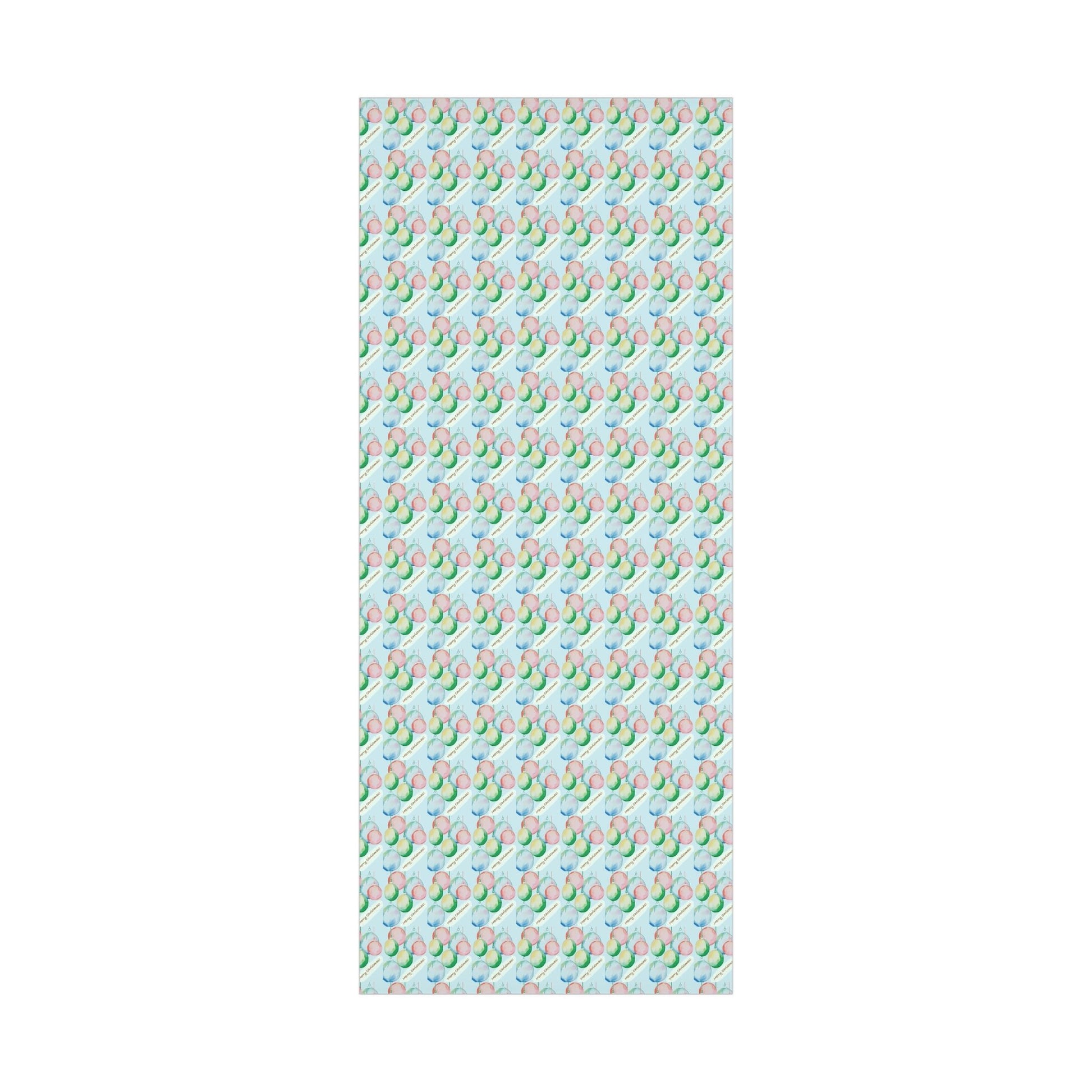 Merry Christmas Balls Gift Wrap Papers - Blue Cava