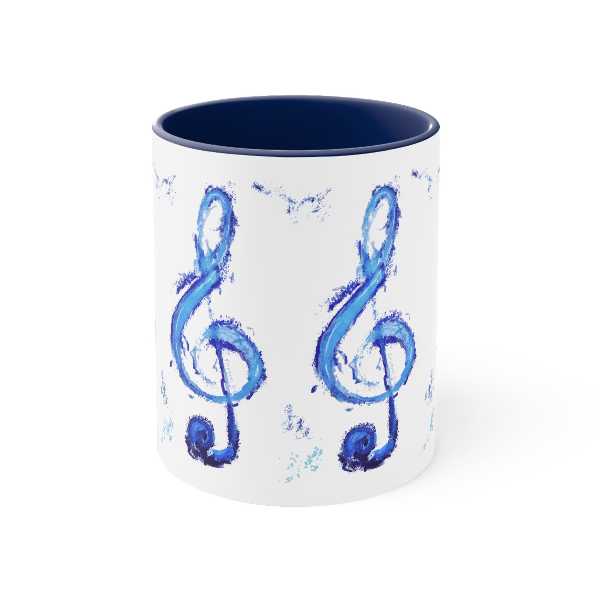 Music Note Accent Coffee Mug, 11oz - Blue Cava