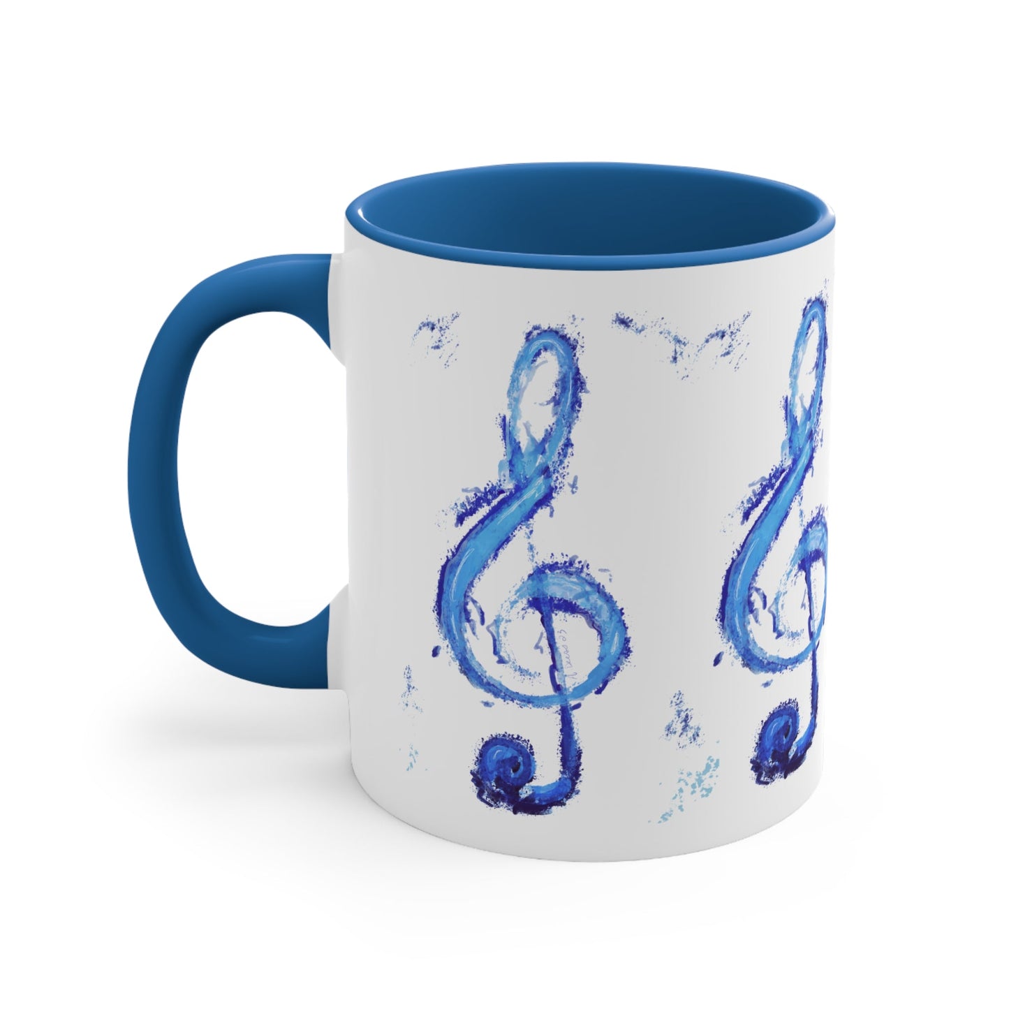 Music Note Accent Coffee Mug, 11oz - Blue Cava