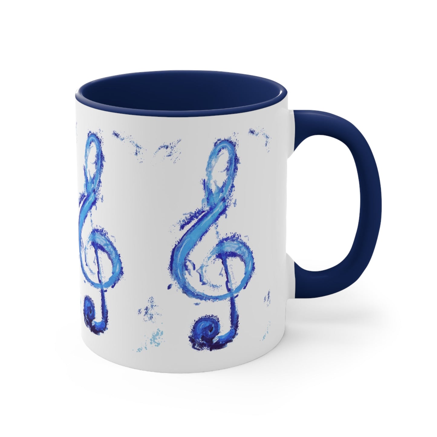 Music Note Accent Coffee Mug, 11oz - Blue Cava