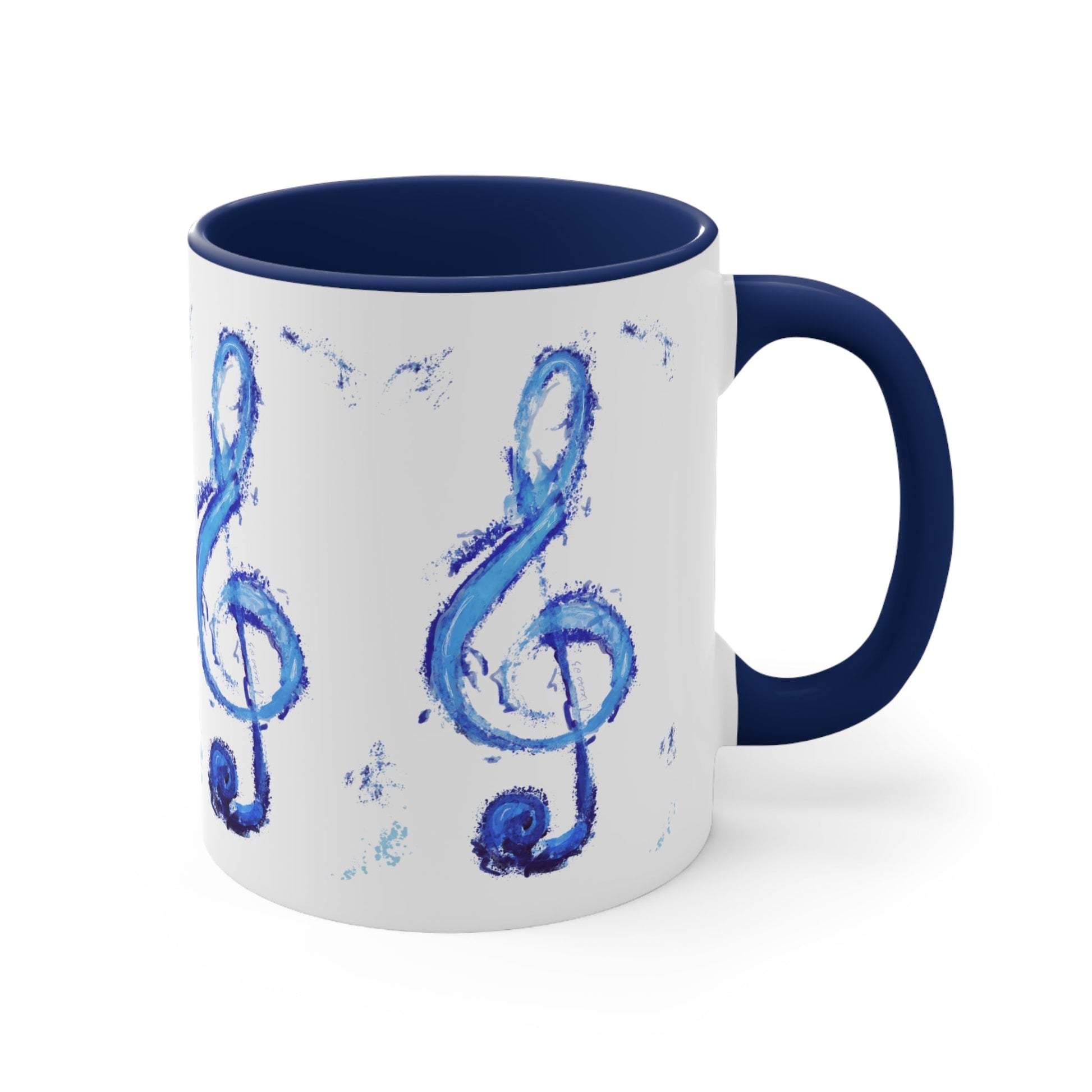 Music Note Accent Coffee Mug, 11oz - Blue Cava