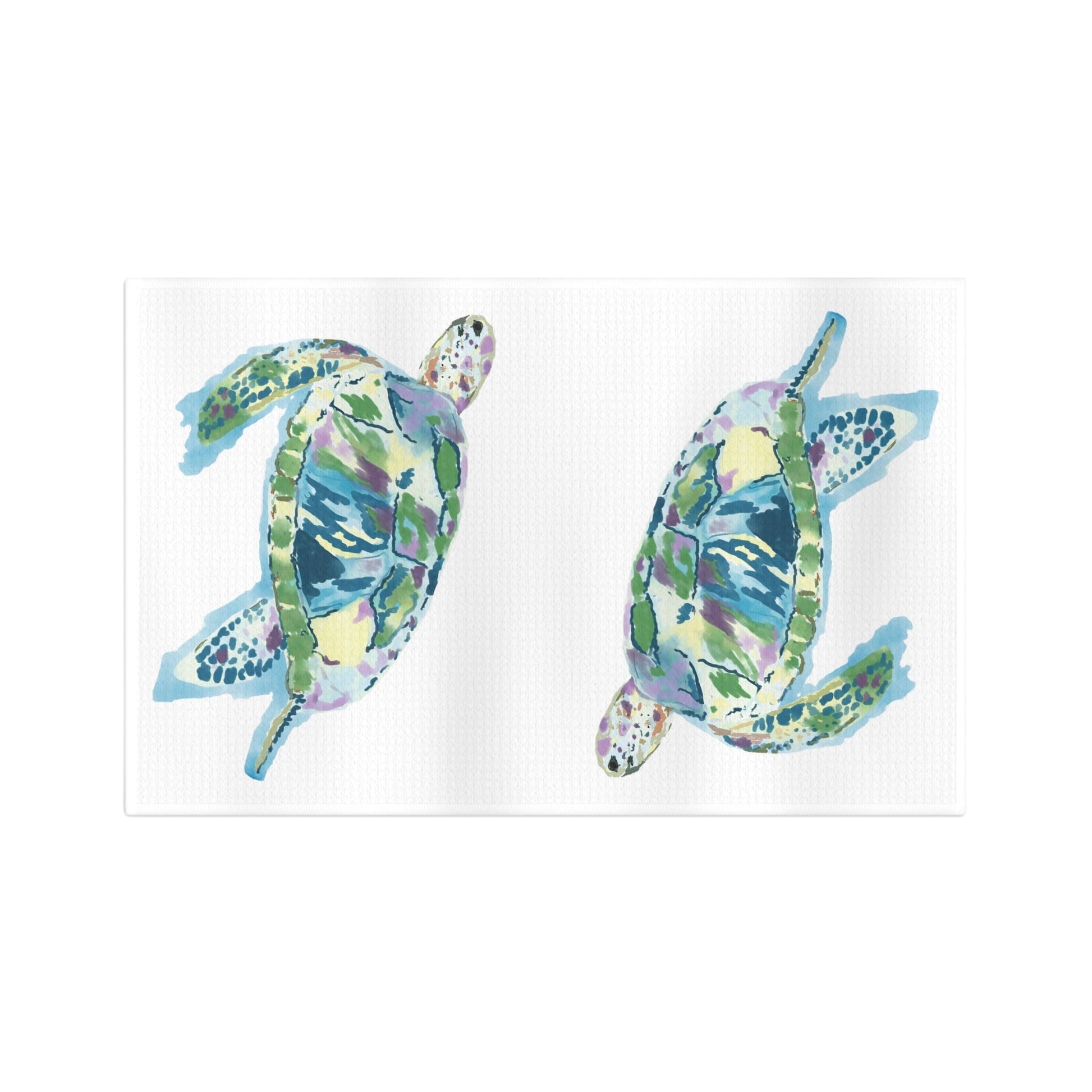 “Ranger” Sea Turtle Microfiber Tea Towel - Blue Cava