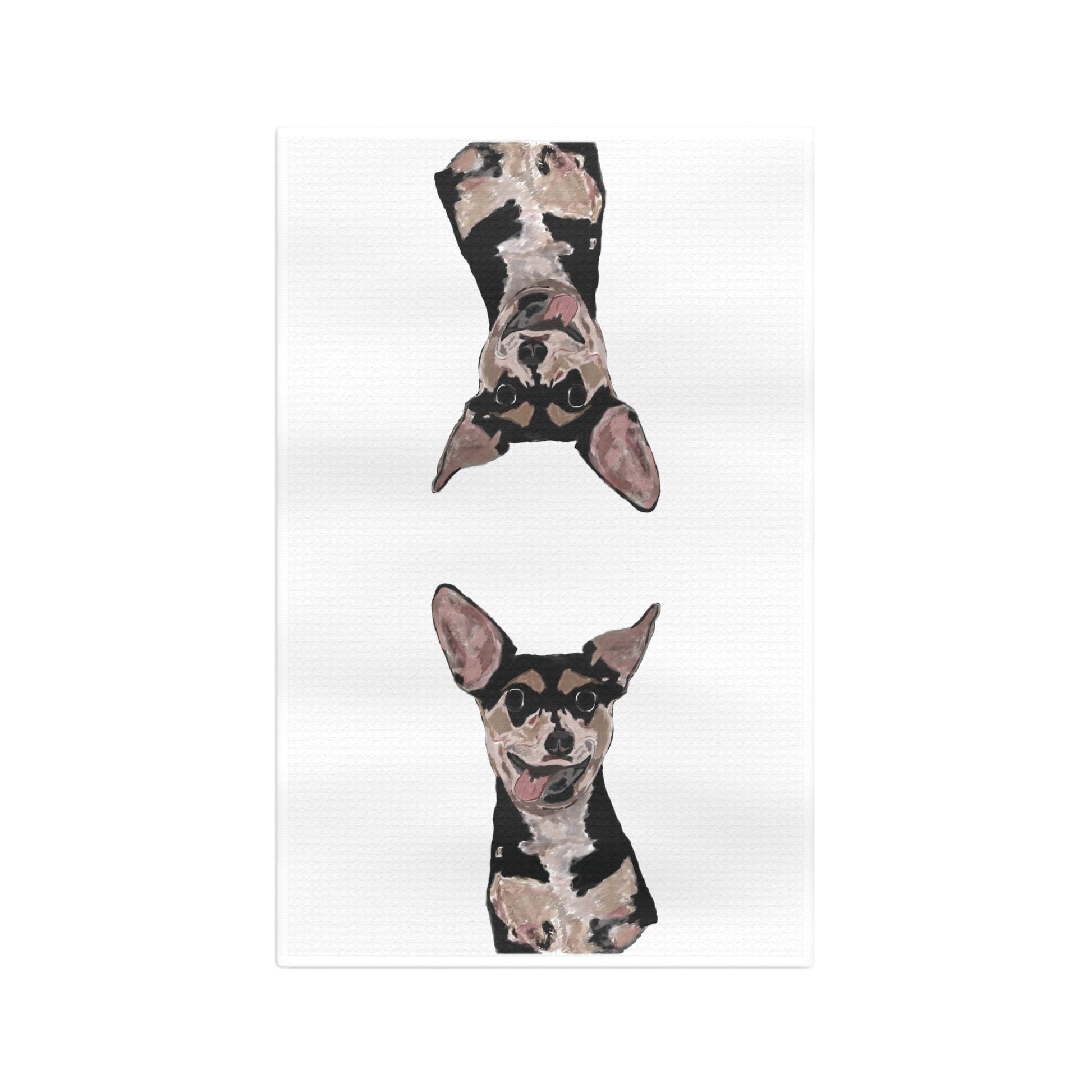 Rascal Chihuahua Microfiber Waffle Towel - Blue Cava