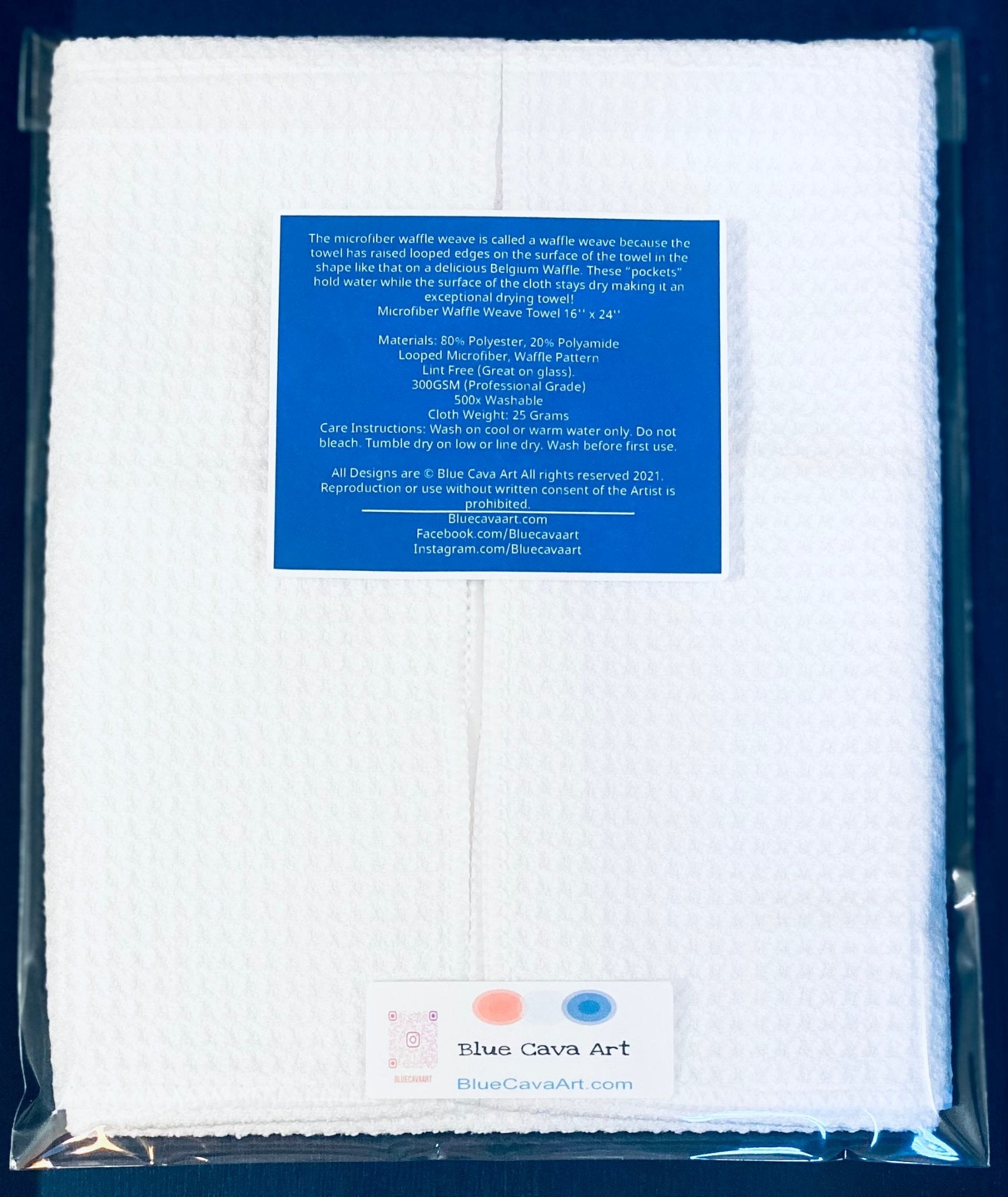 “Sawyer” Fall Gnome Microfiber Tea Towel - Blue Cava