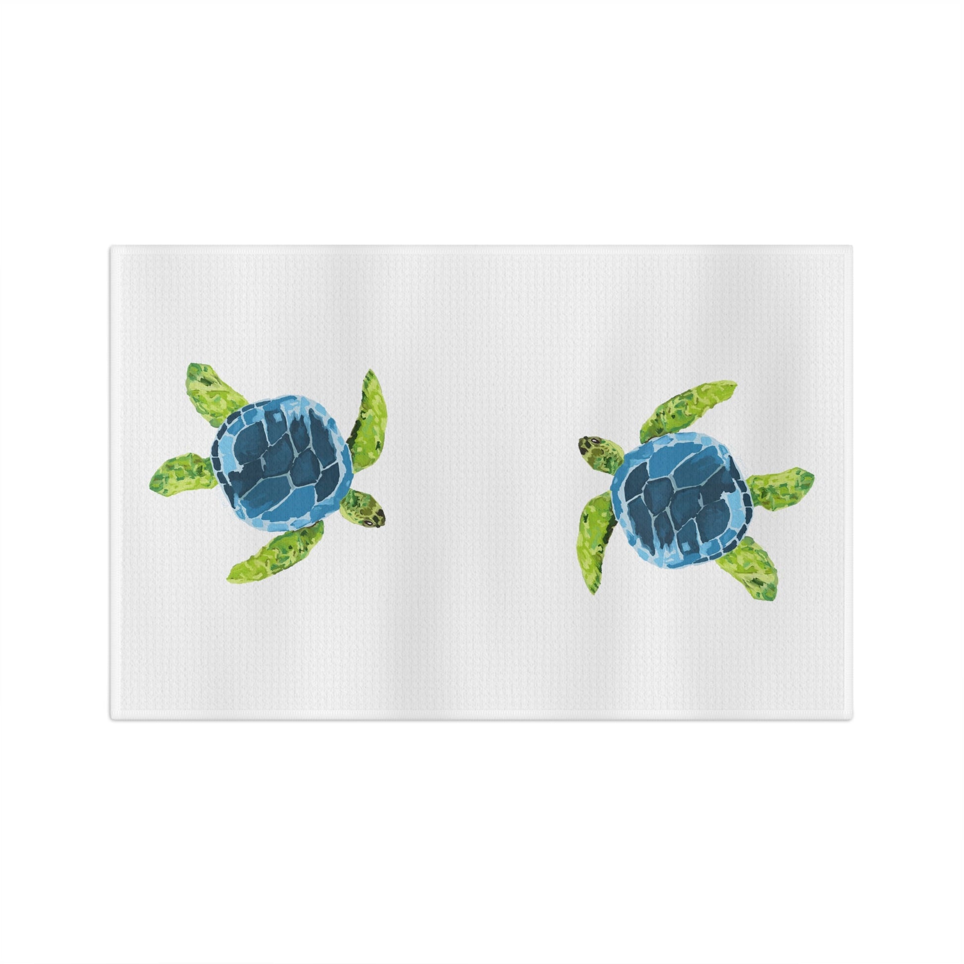 Sea Turtle Microfiber Tea Towel - Blue Cava