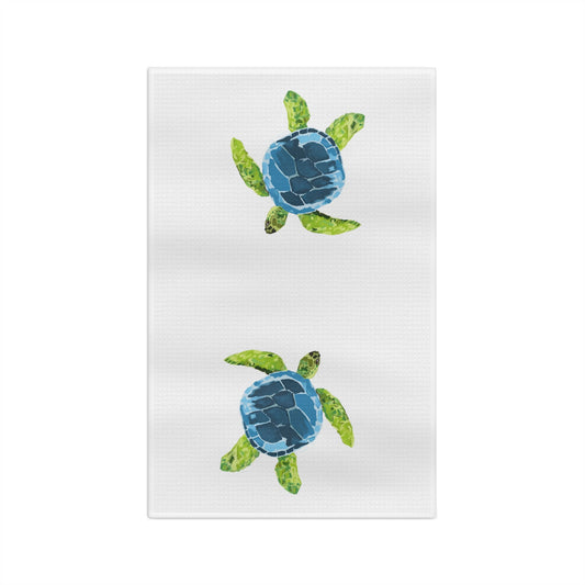 Sea Turtle Microfiber Tea Towel - Blue Cava