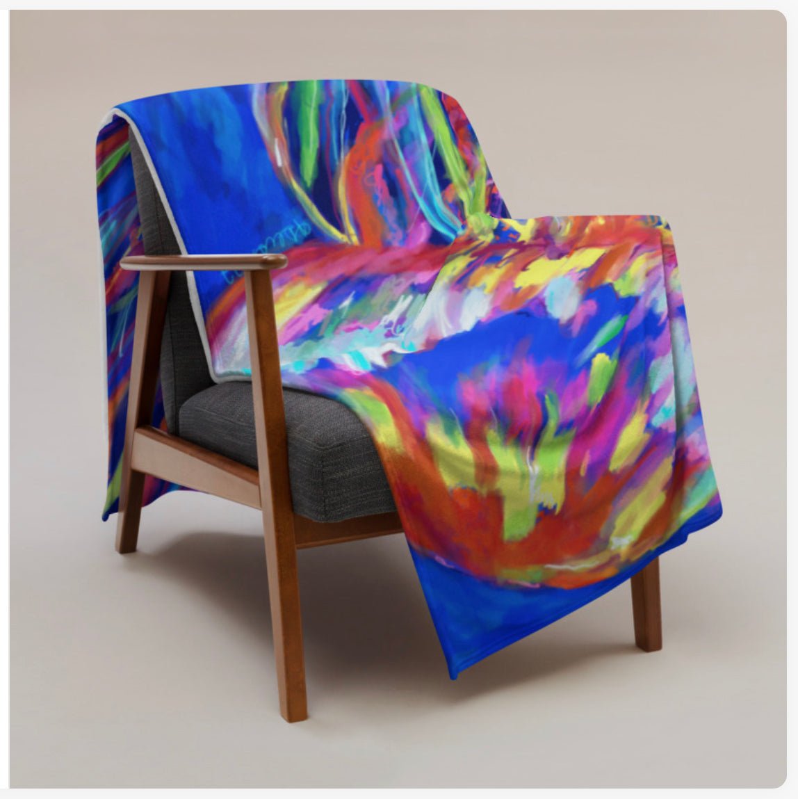 “Stringer” Jellyfish Throw Blanket - Blue Cava