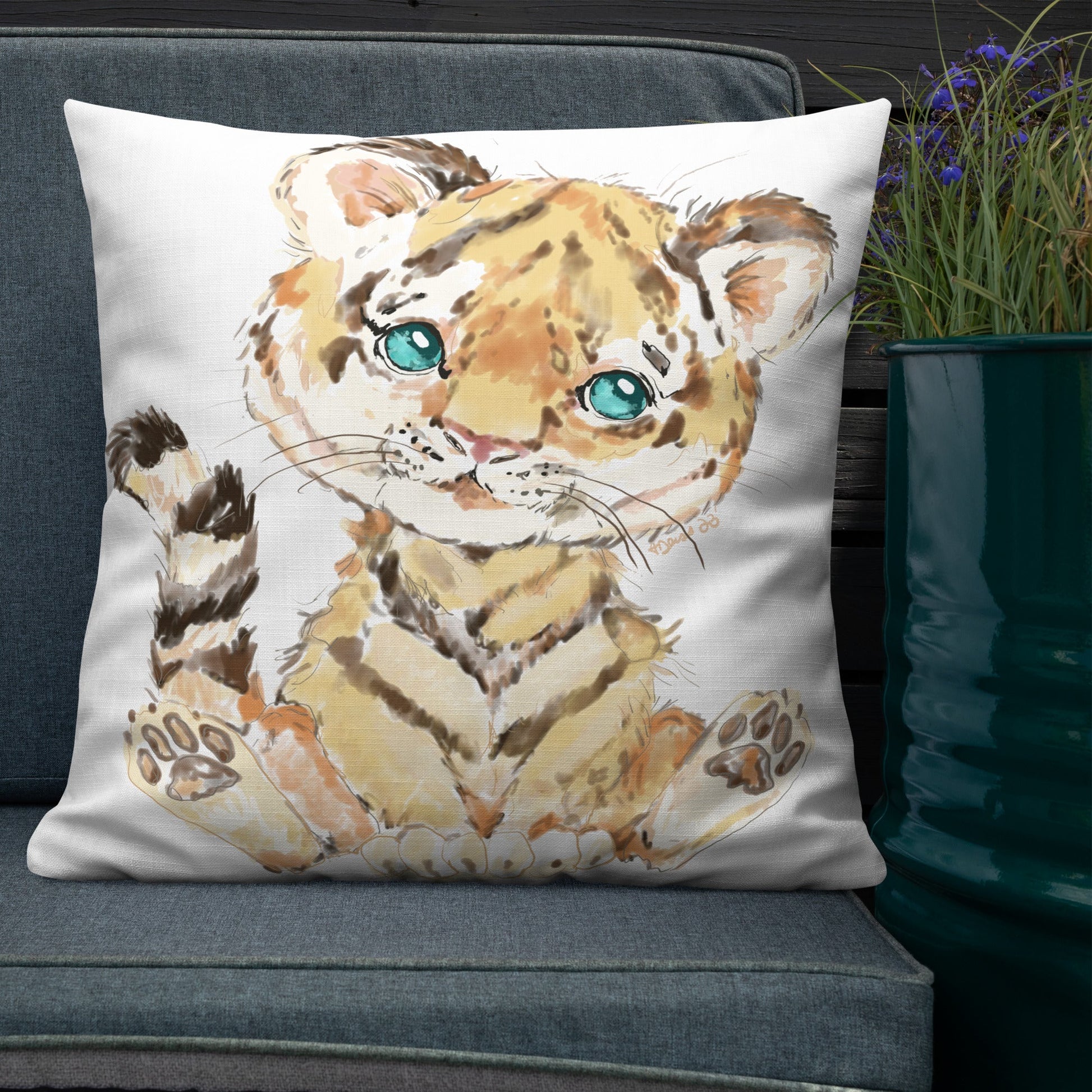 Tiger Premium Pillow - Blue Cava