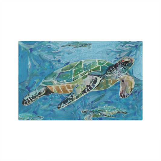 Underwater Microfiber Waffle Towel - Blue Cava