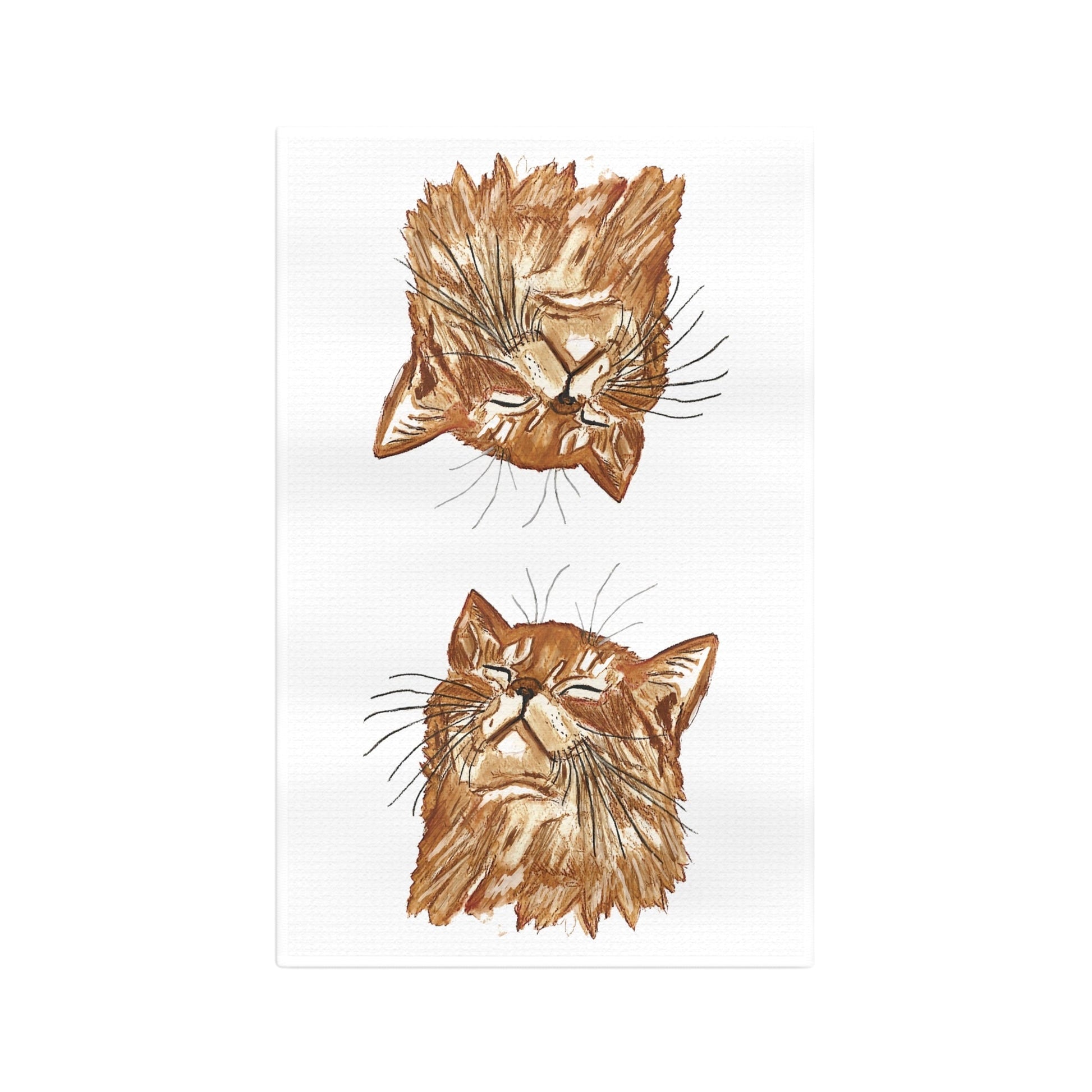 Watercolor Cat Microfiber Tea Towel - Blue Cava
